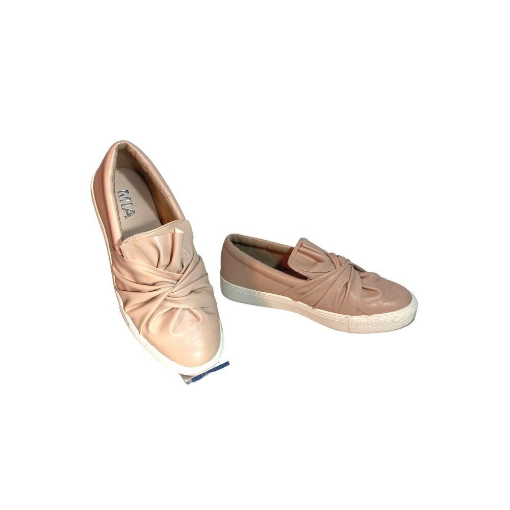 Mia Zoe Blush Pink Soft Nappa Slip On‎ Fashion Sneakers Women's Size 7M